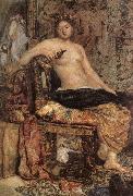 Mikhail Vrubel Female Model in a Renaissance setting Spain oil painting reproduction